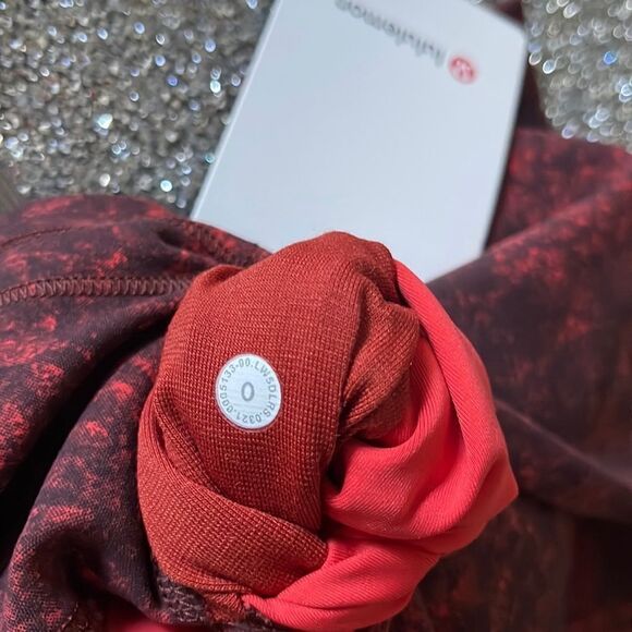 Lululemon Wunder Train High-Rise Tight 25"‎ Red Black size 0 XS NEW leggings - Picture 4 of 14